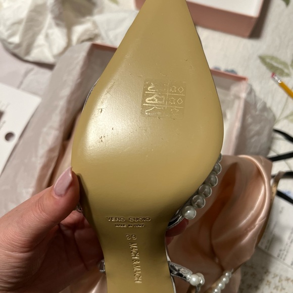 Mach & Mach Diamond Of Elizabeth PVC Embellished High-Heel Pumps - Picture 10 of 12